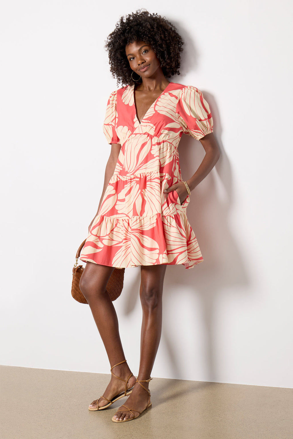 SS V Neck Mini Dress - Image 3