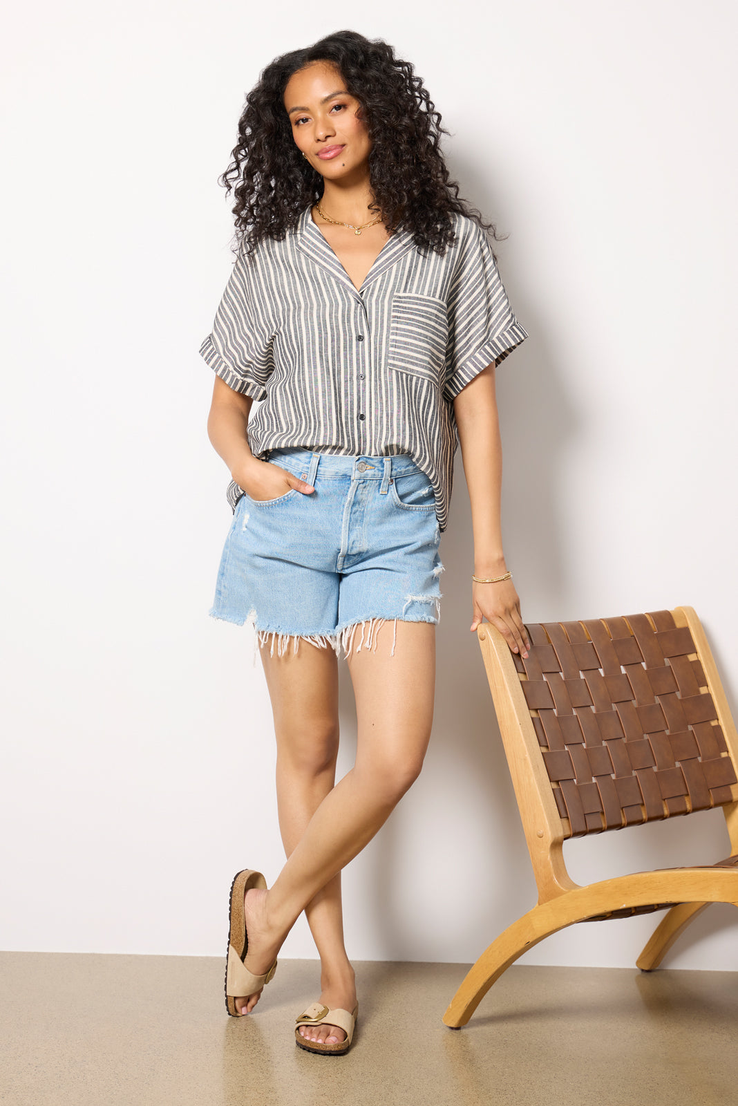 Sophia Linen Resort Shirt - Image 2