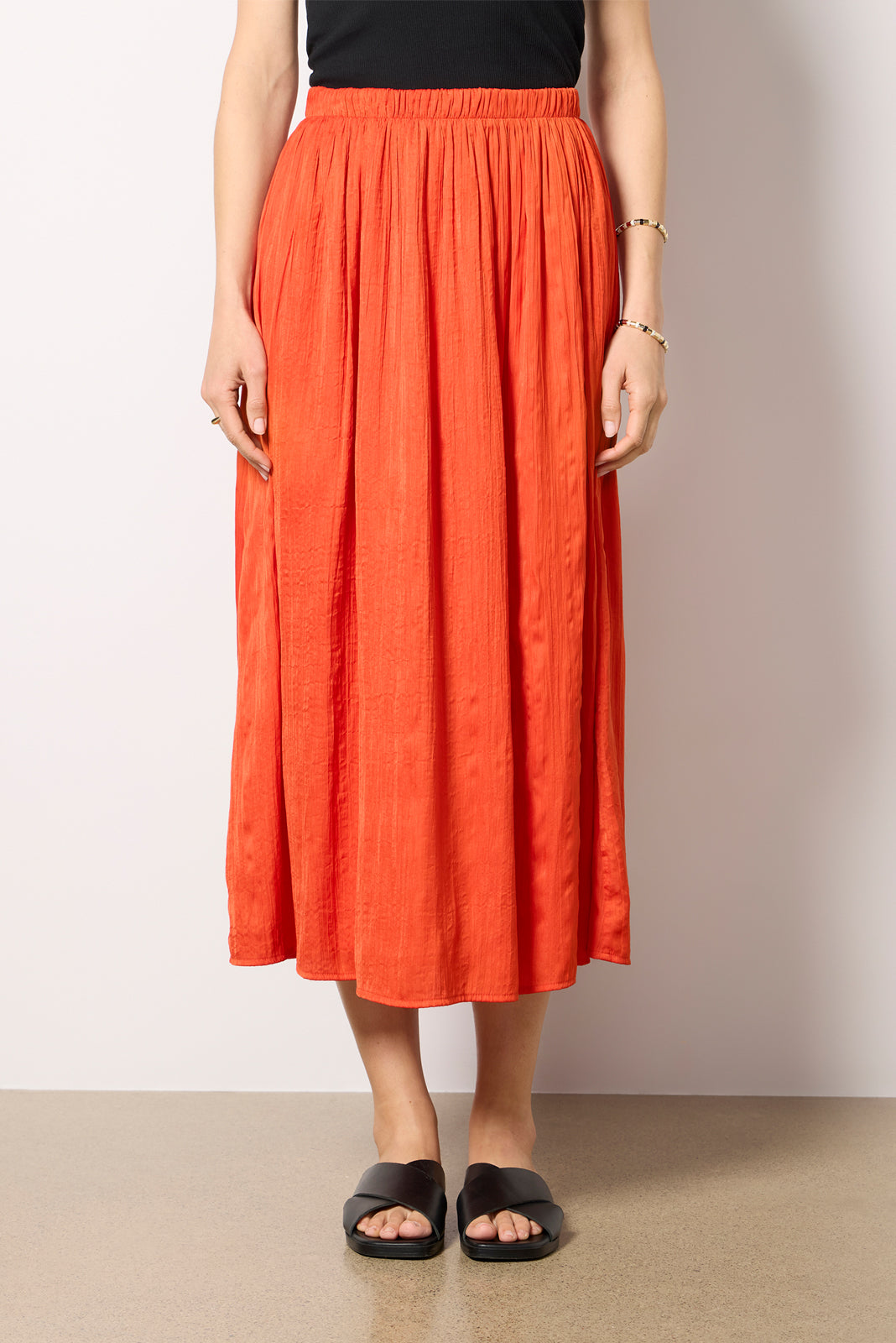 Claire Satin Midi Skirt - Image 6