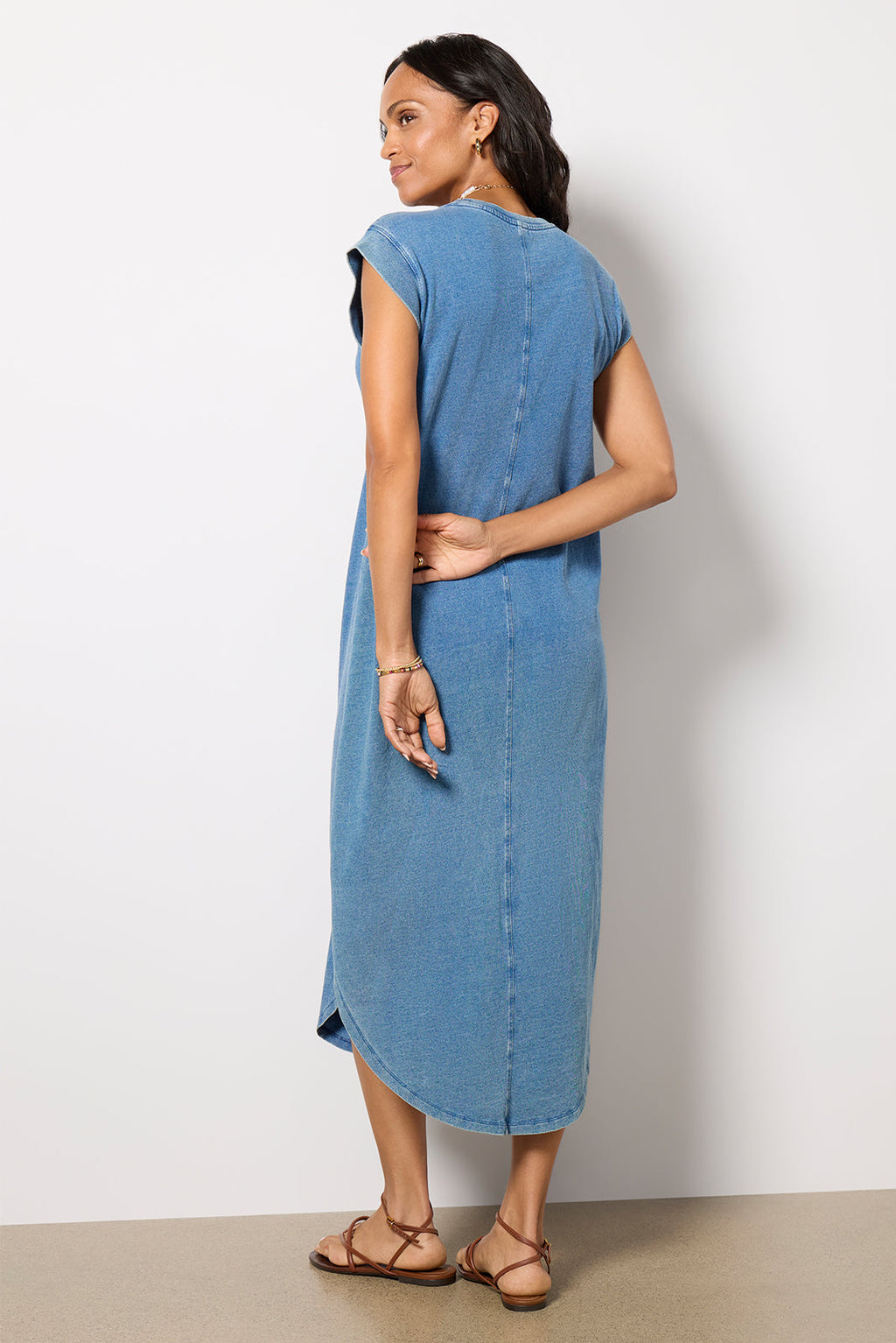 Calabasas Jersey Denim Dress - Image 4