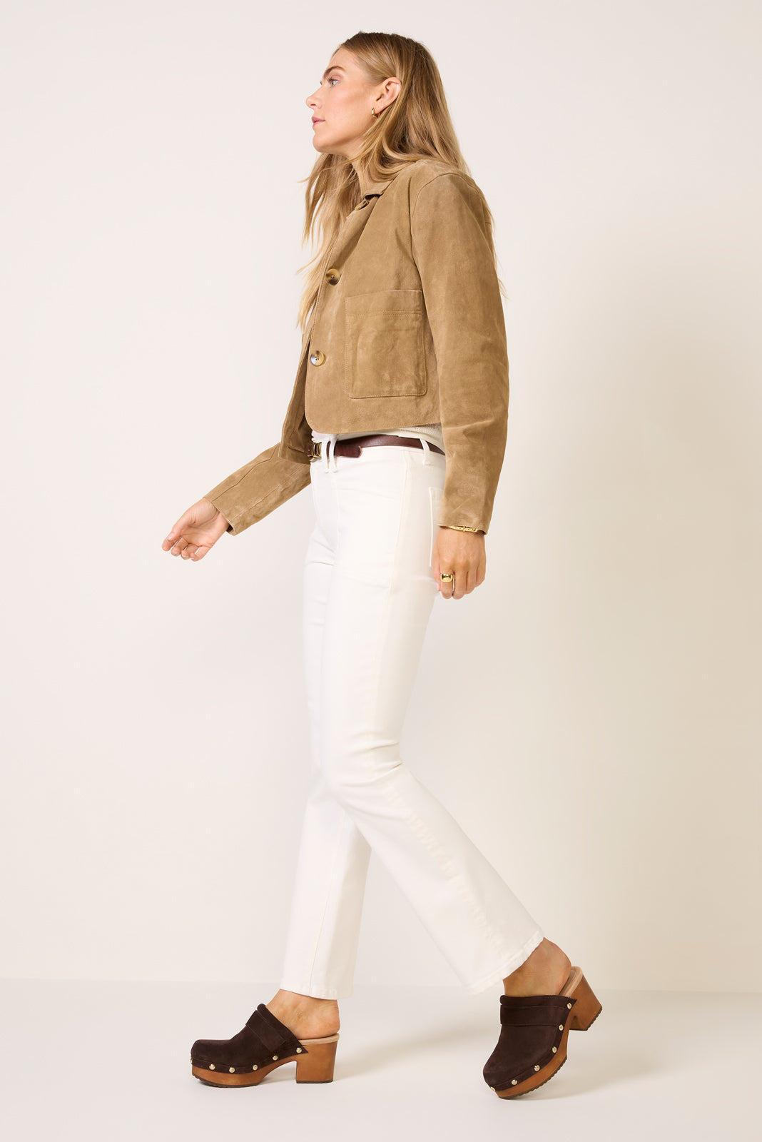 Crop Suede Jacket - Image 5