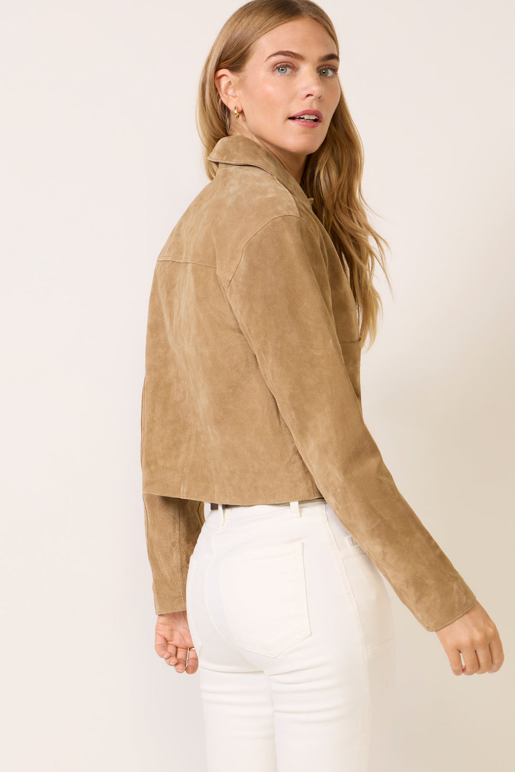 Crop Suede Jacket - Image 4