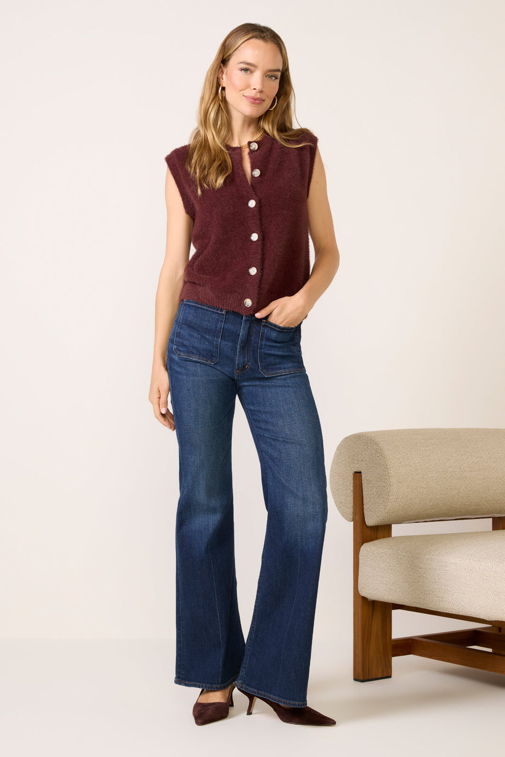 Kimberly Patch Pocket Bootcut Jean
