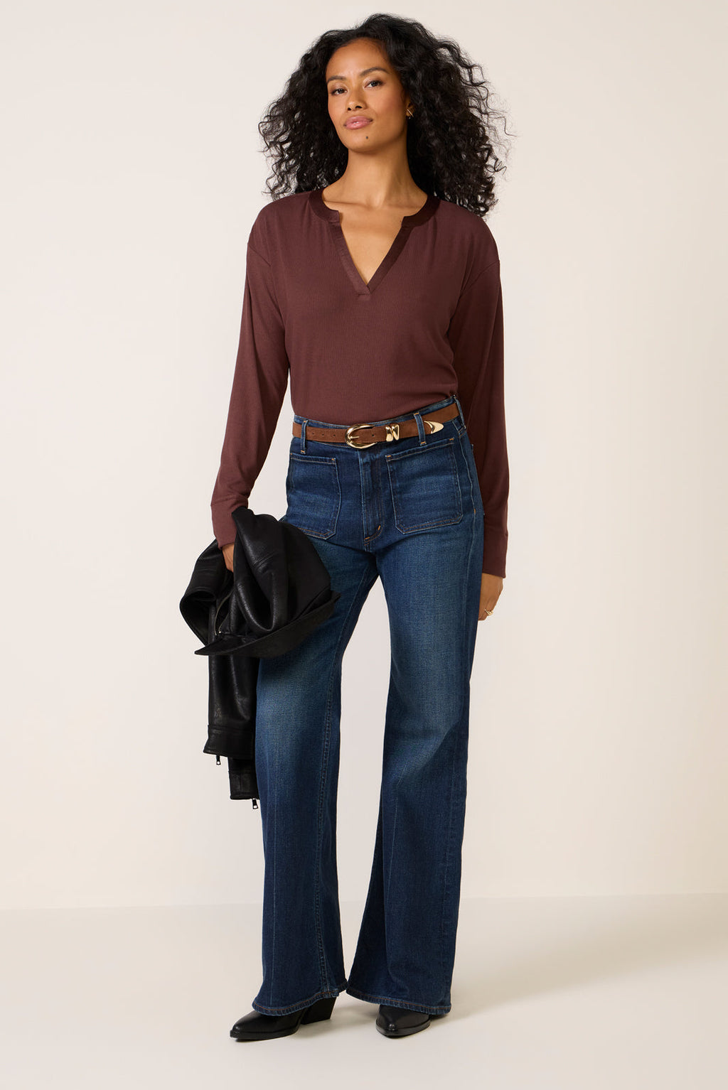 Bex Split Neck Top - Image 2
