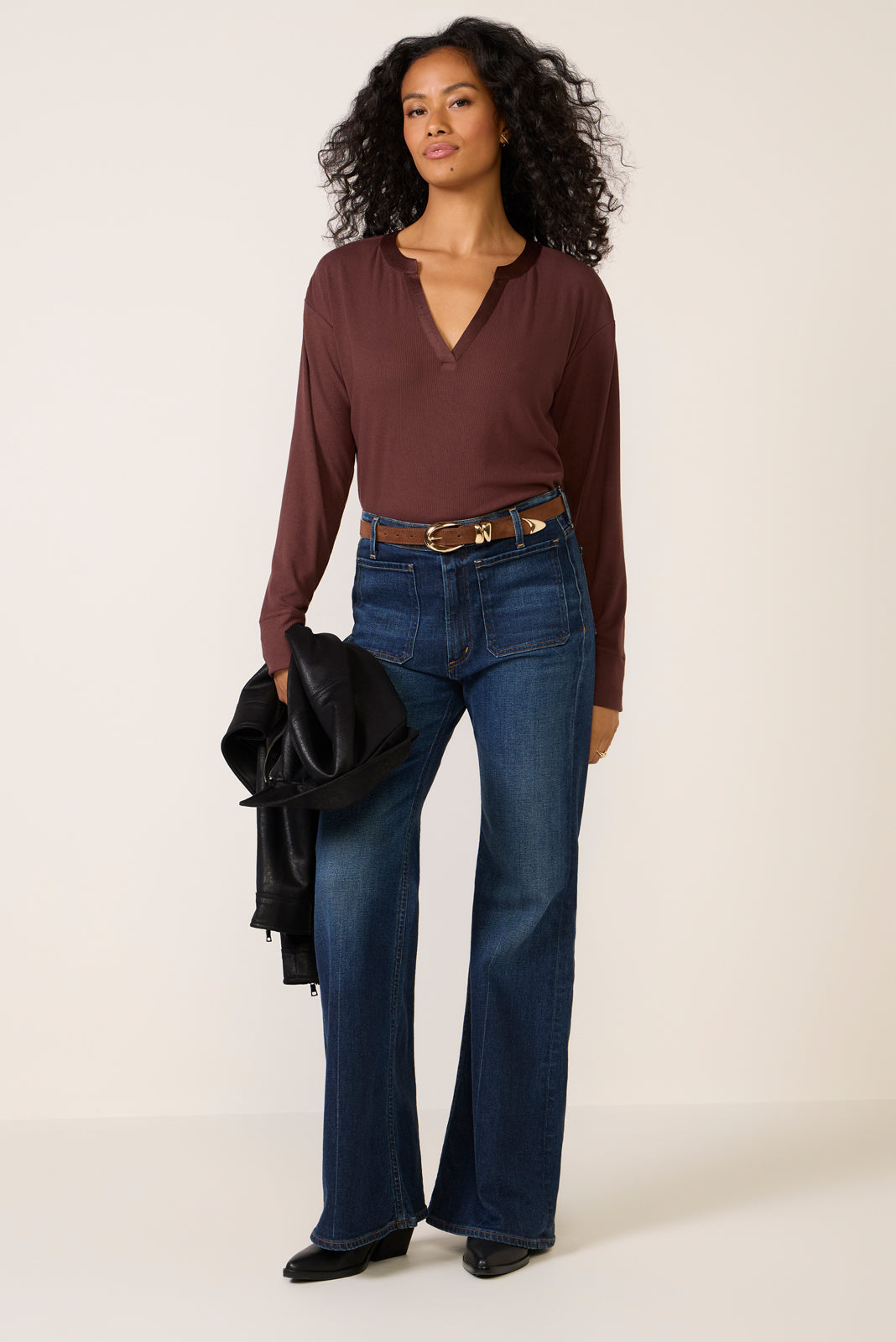 Bex Split Neck Top - Image 2