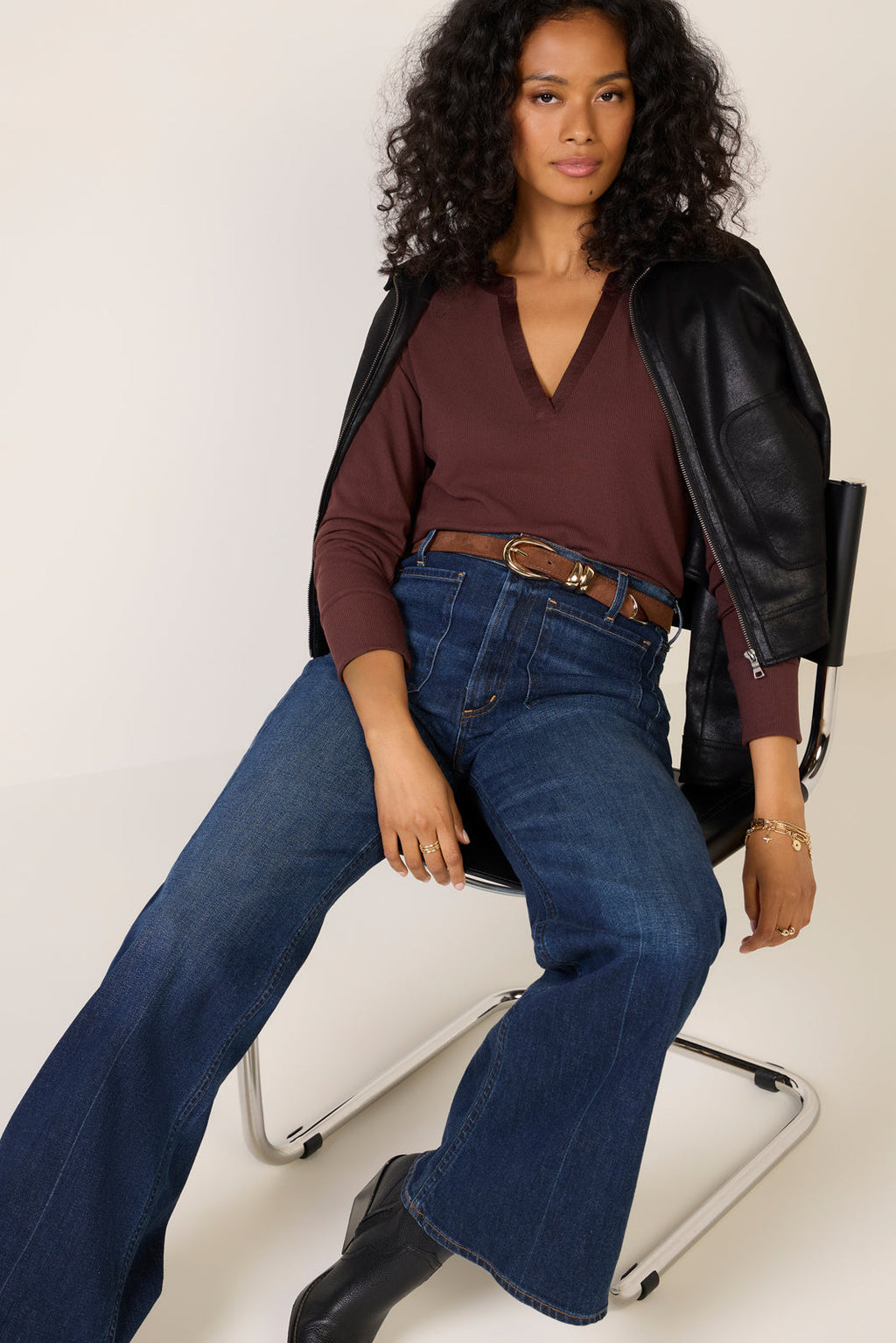 Bex Split Neck Top