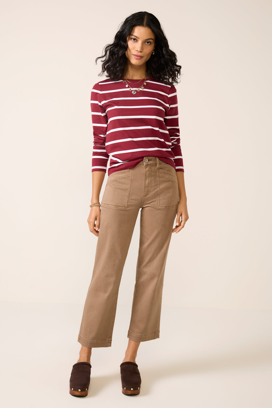 Ever Perfect Long Sleeve Stripe Tee - Image 6