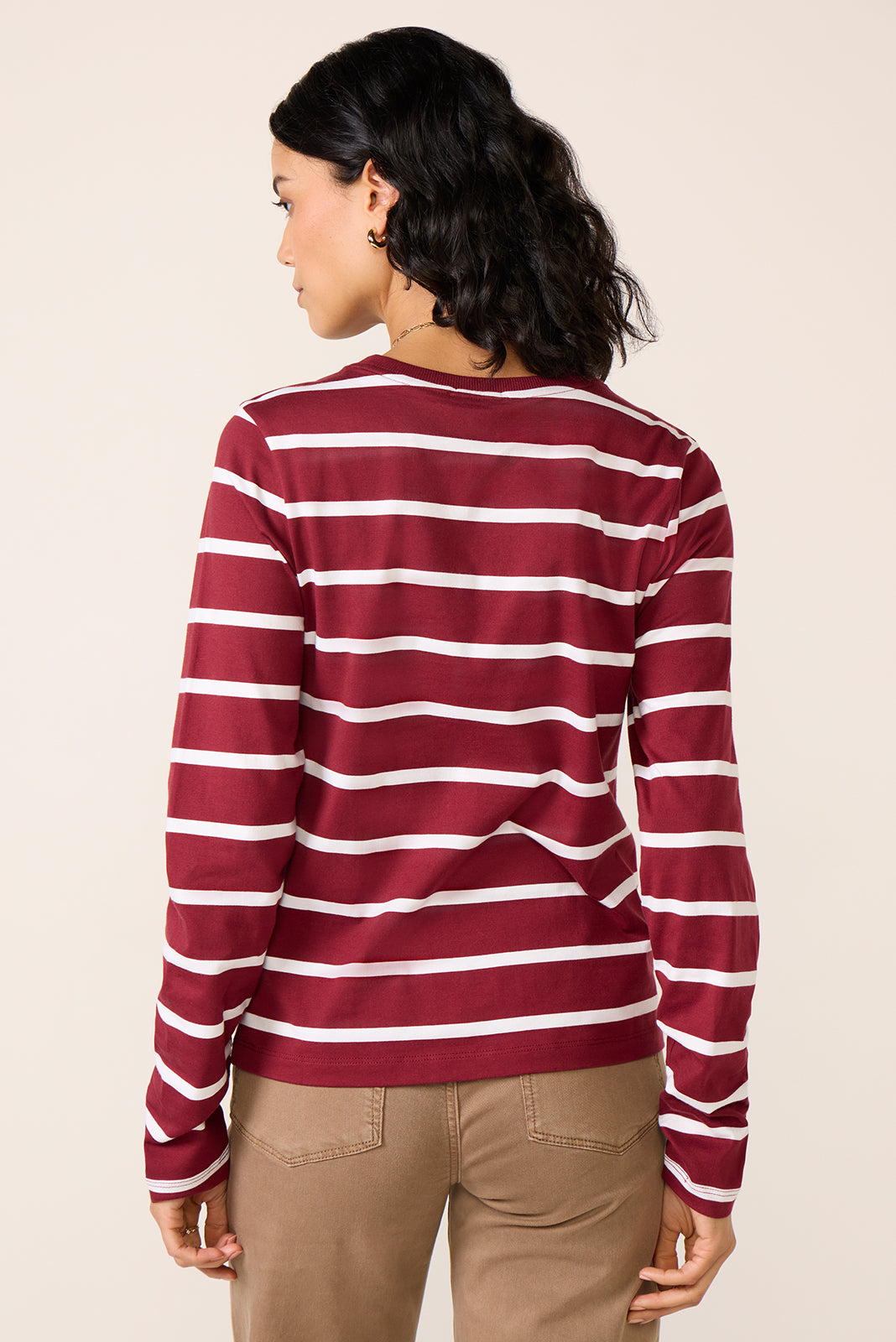 Ever Perfect Long Sleeve Stripe Tee - Image 4