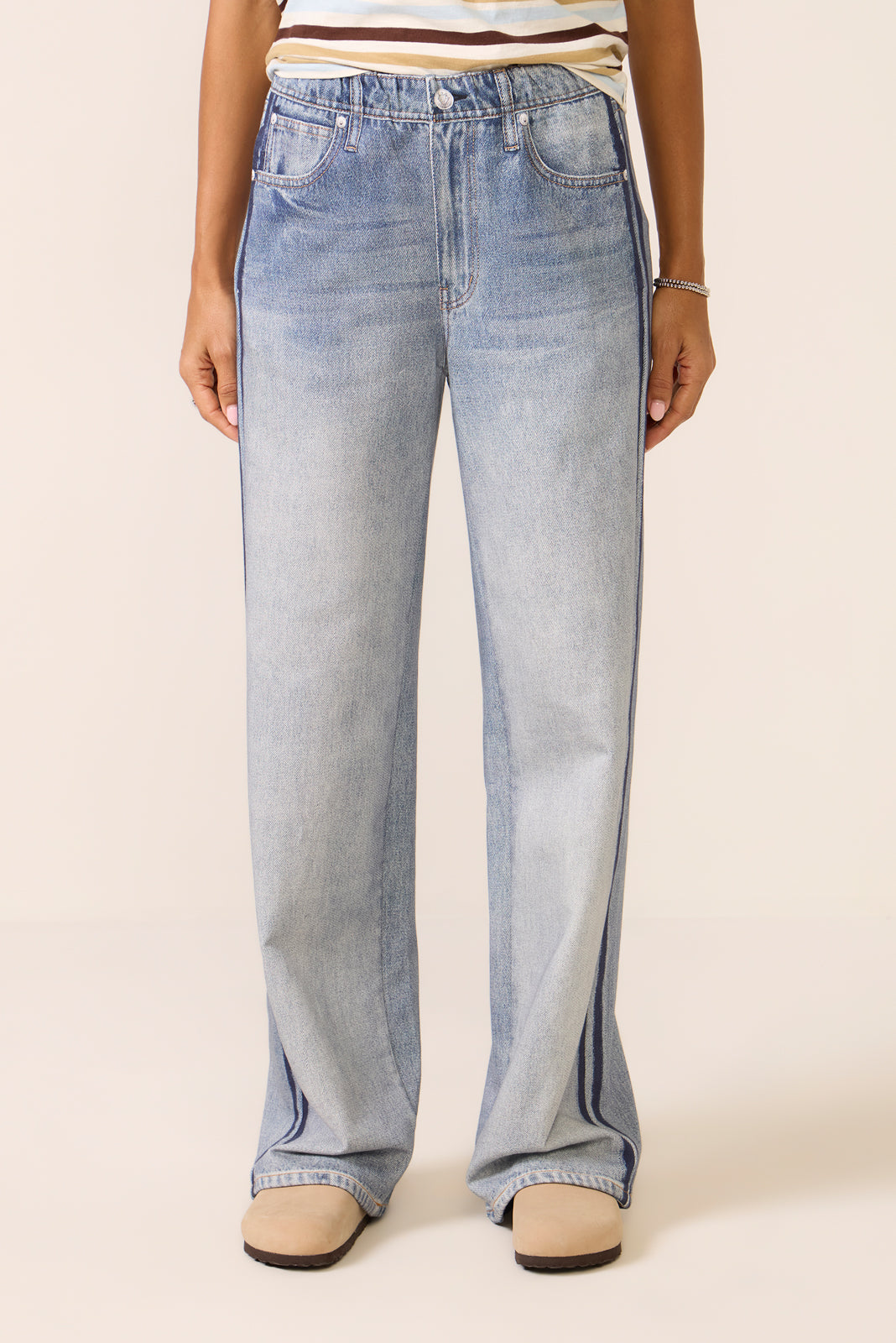 Miramar Terry Wide Leg Track Pant - Image 6