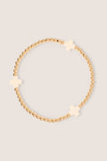 Signature Cross 3mm Gold Bracelet - Off-White