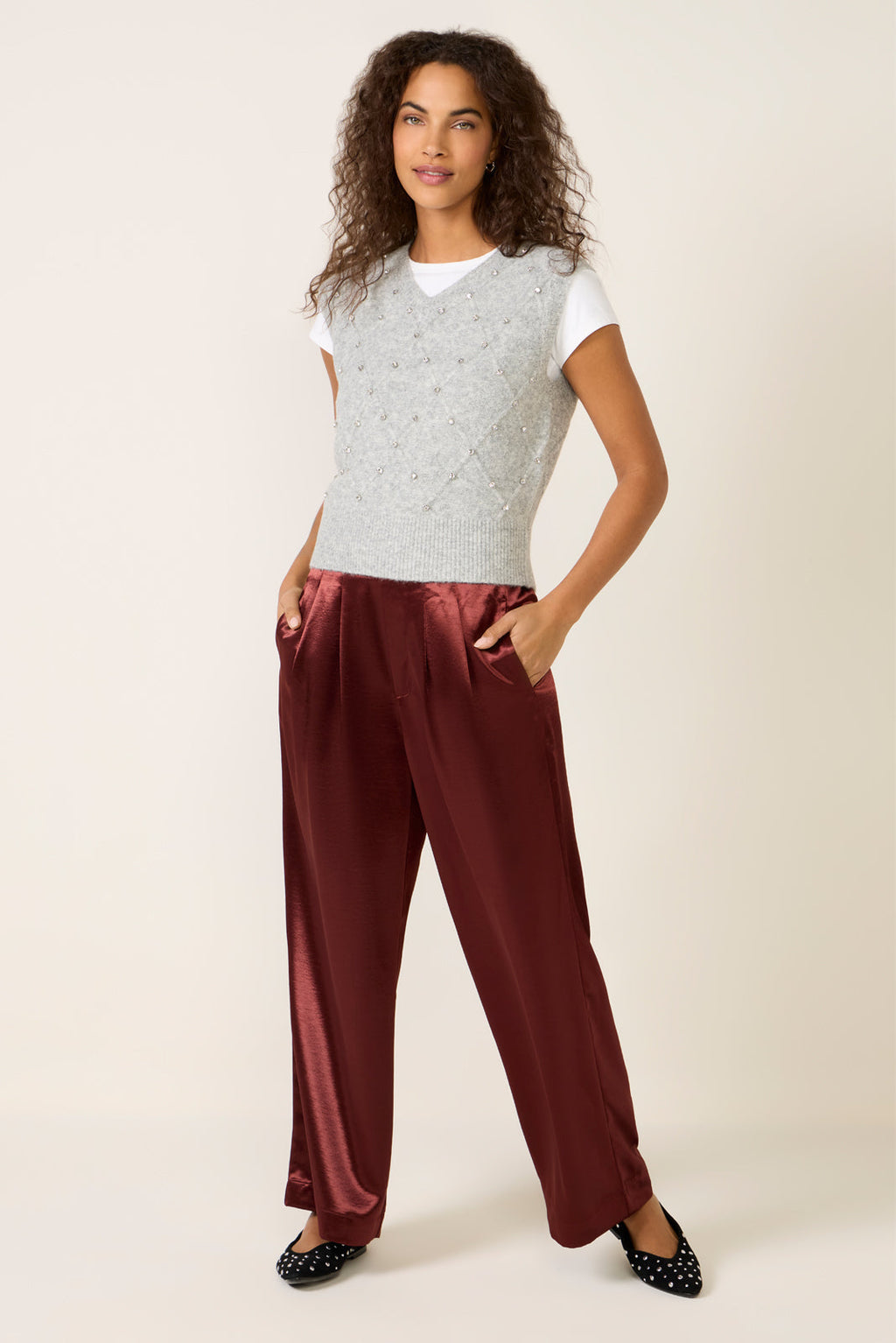Noma Rhinestone Sweater Vest - Image 2