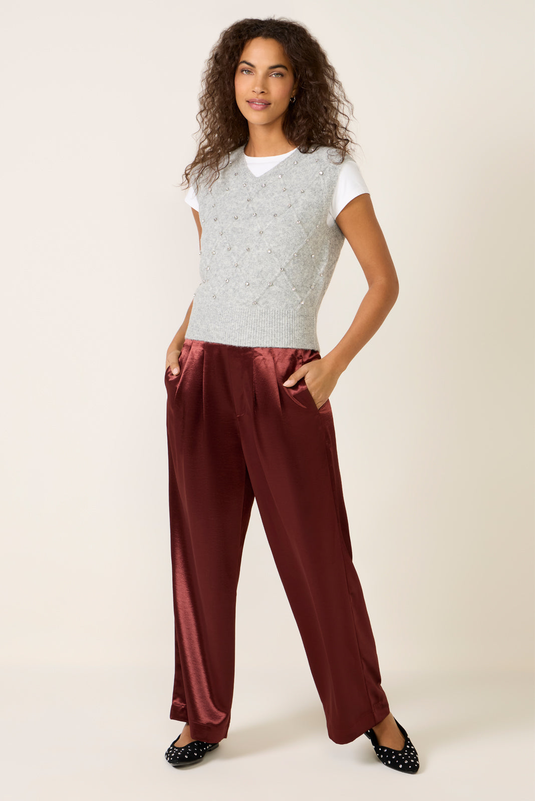 Noma Rhinestone Sweater Vest - Image 2