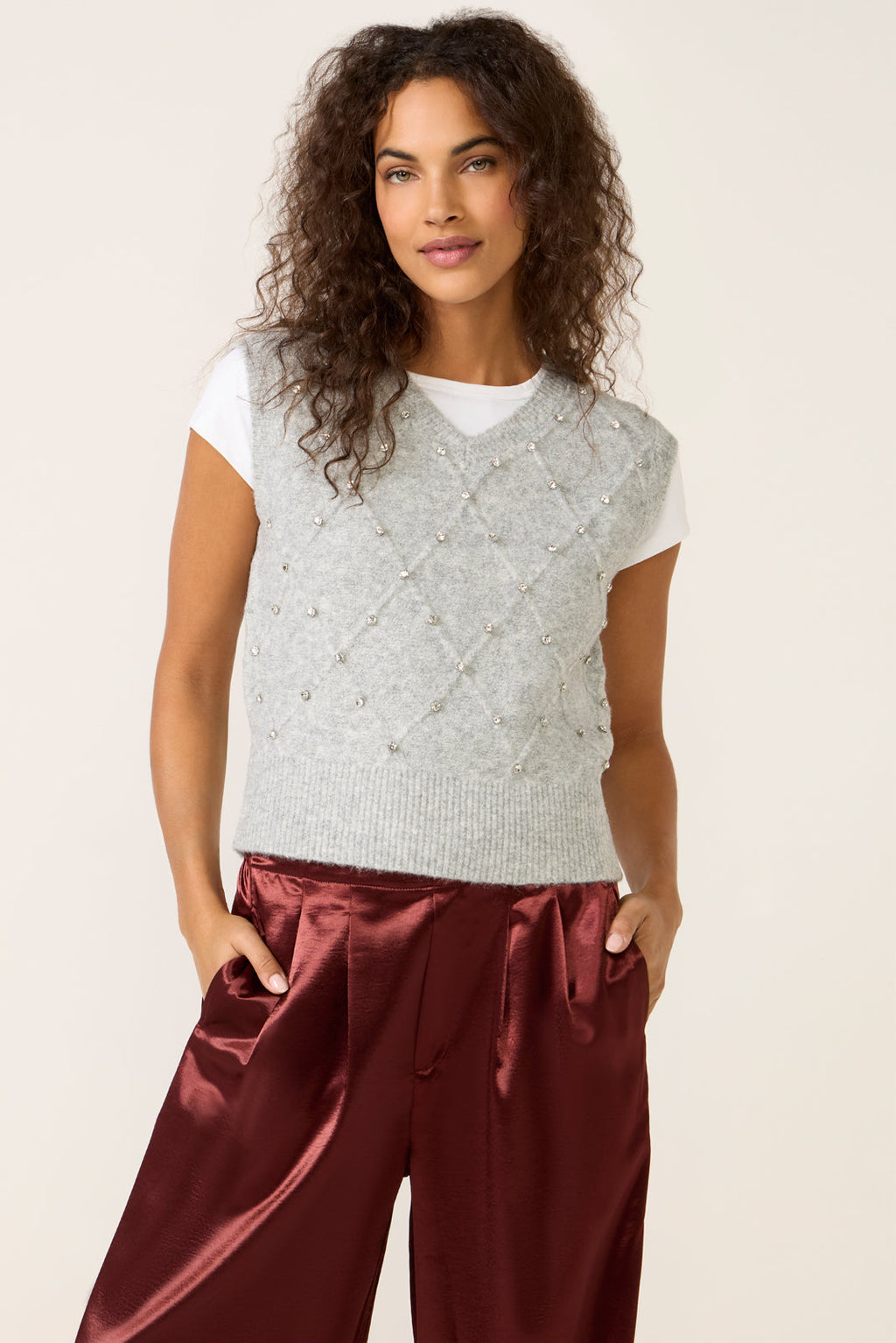 Noma Rhinestone Sweater Vest - Image 5