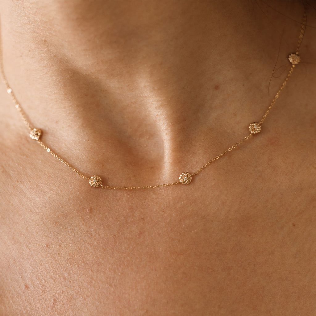 October CZ Birth Flower Station Necklace - Image 2