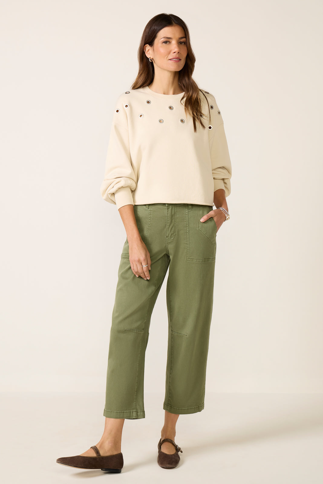 Tayisha Grommet Sweatshirt - Image 2