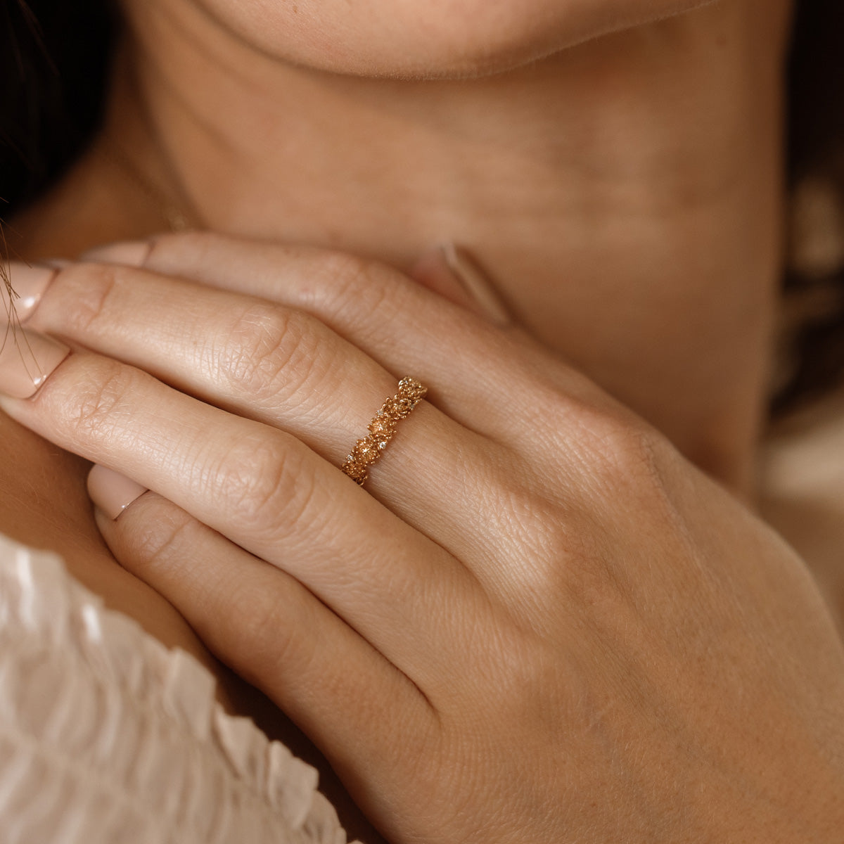 November CZ Birth Flower Eternity Ring - Image 2