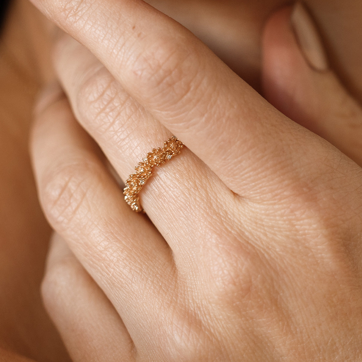 November CZ Birth Flower Eternity Ring - Image 4