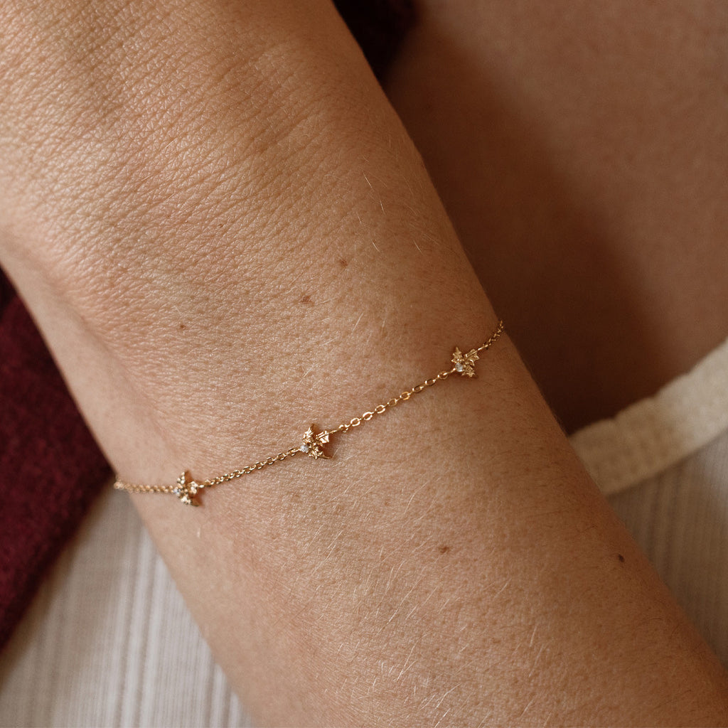 December CZ Birth Flower Station Bracelet - Image 2