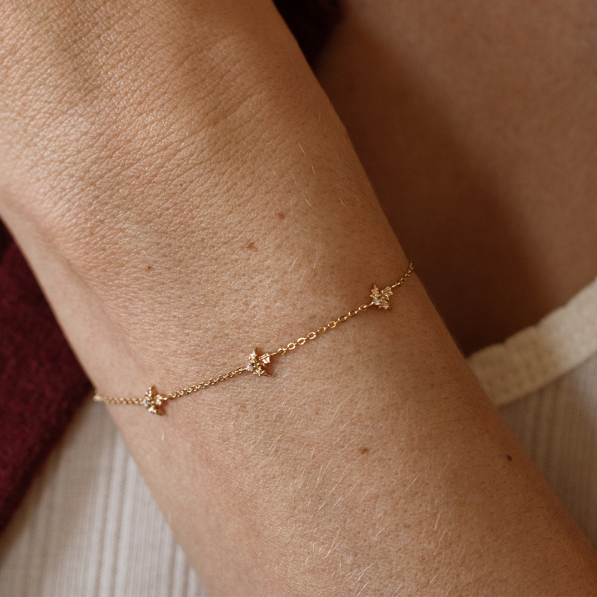December CZ Birth Flower Station Bracelet - Image 2