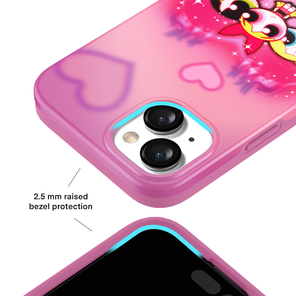 The Powerpuff Girls Airbrush Hearts iPhone Case