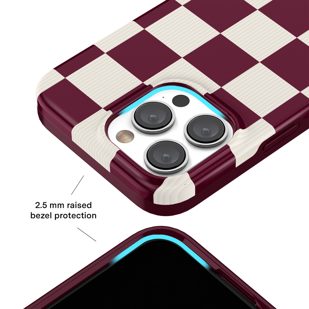 Burgundy Vibe Check iPhone Case