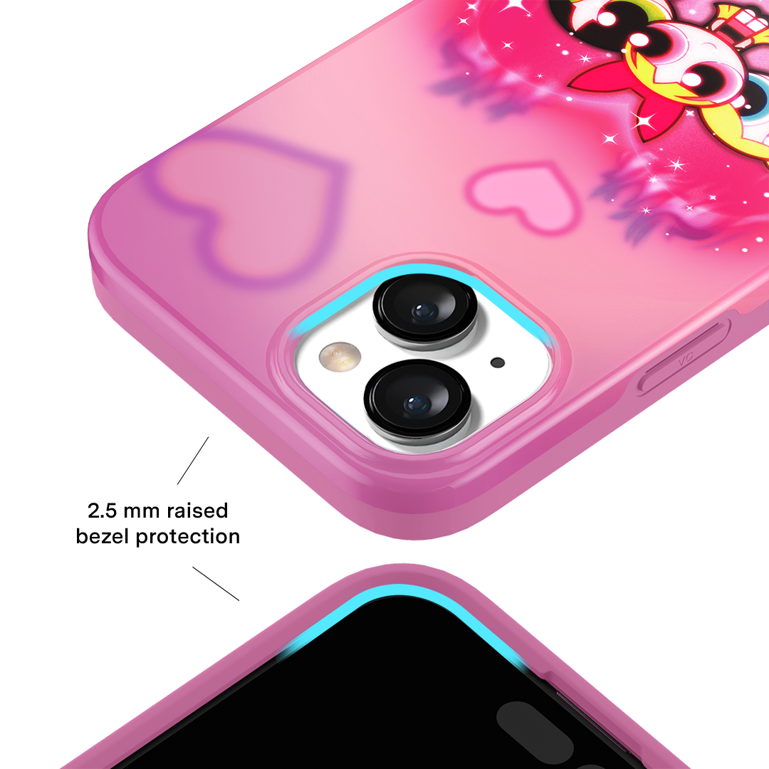 The Powerpuff Girls Airbrush Hearts iPhone Case