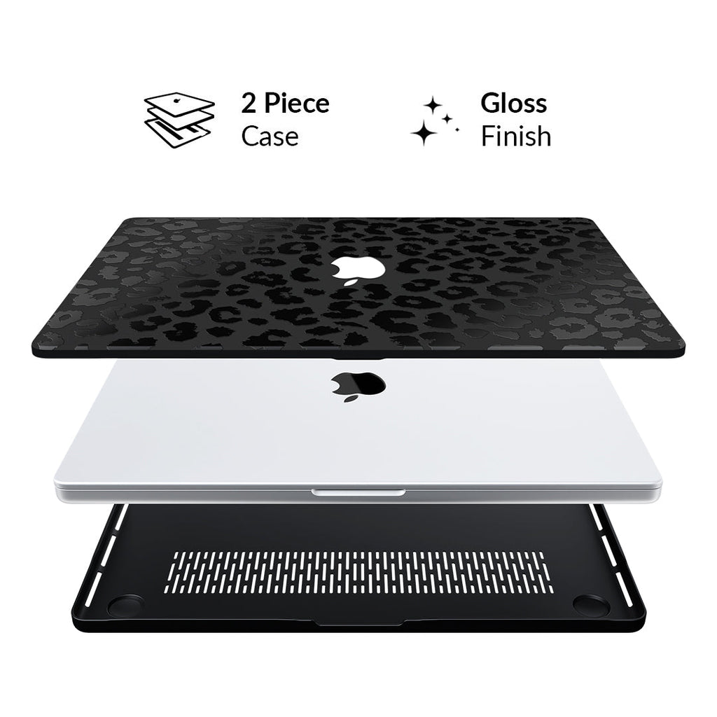 Black Leopard MacBook Case