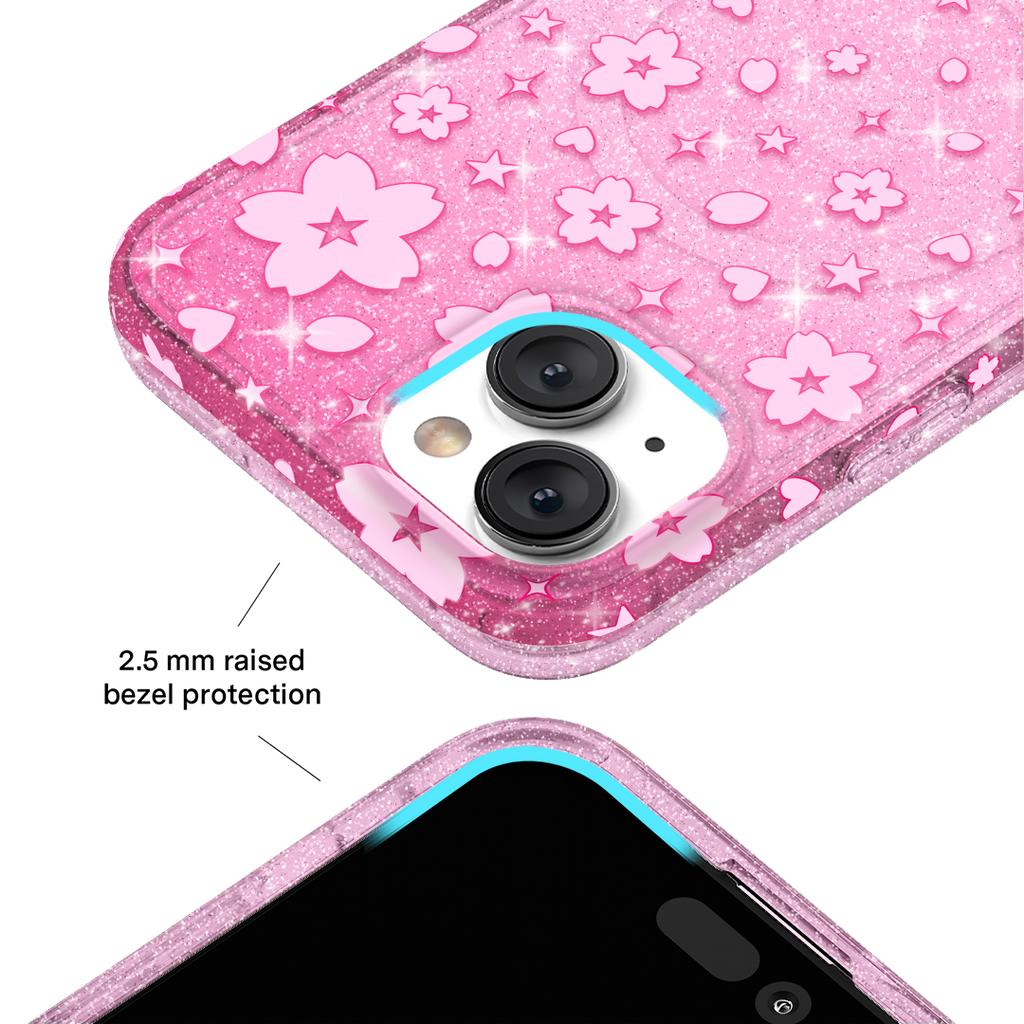 Cherry Blossom Glitter iPhone Case