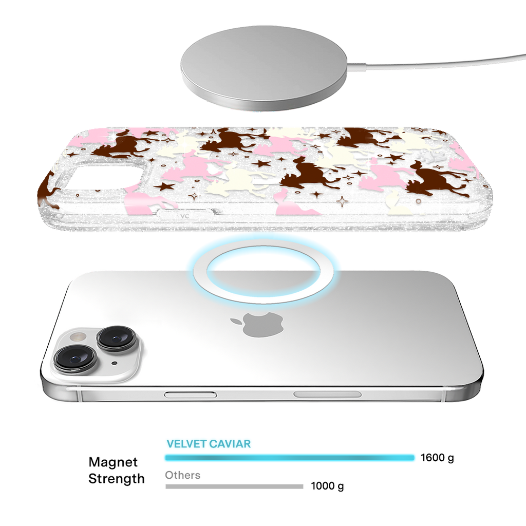 Pink Pony Glitter iPhone Case