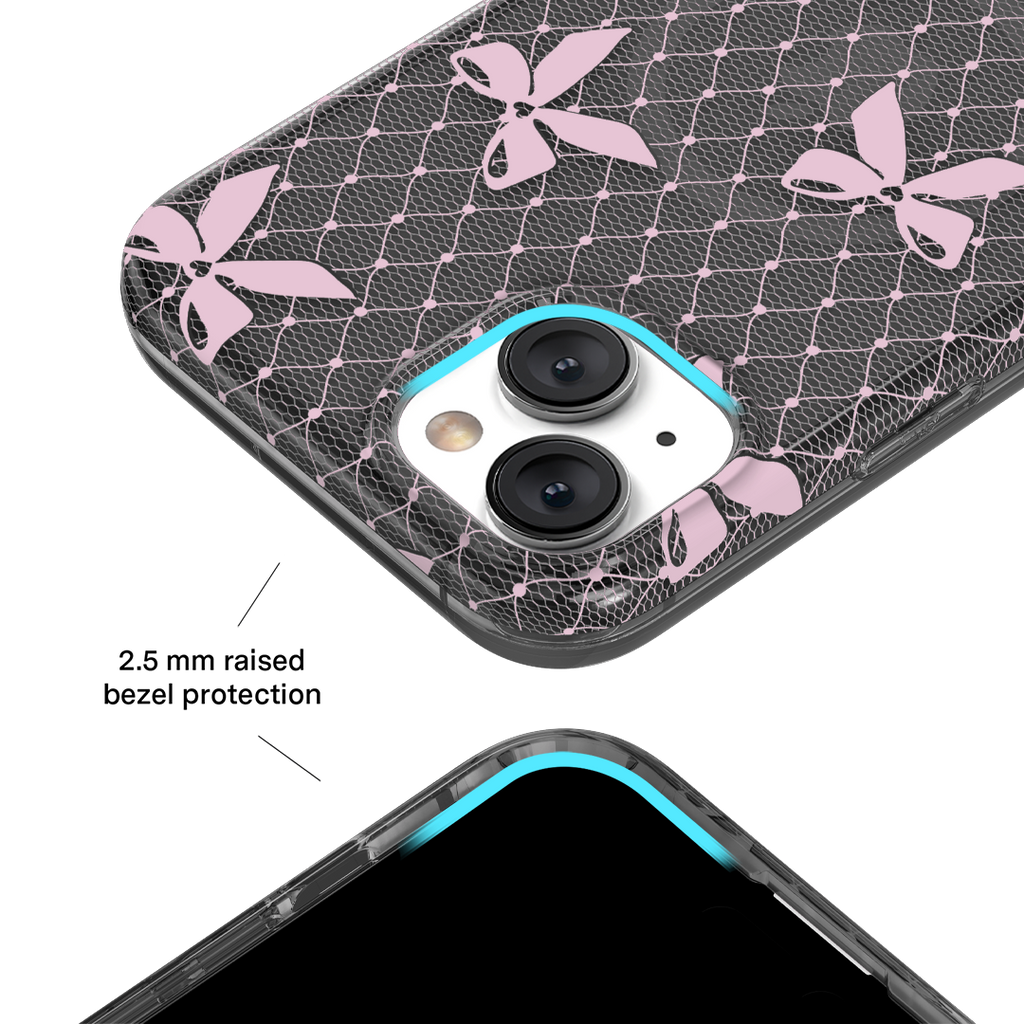 Lacy Pink Bows iPhone Case