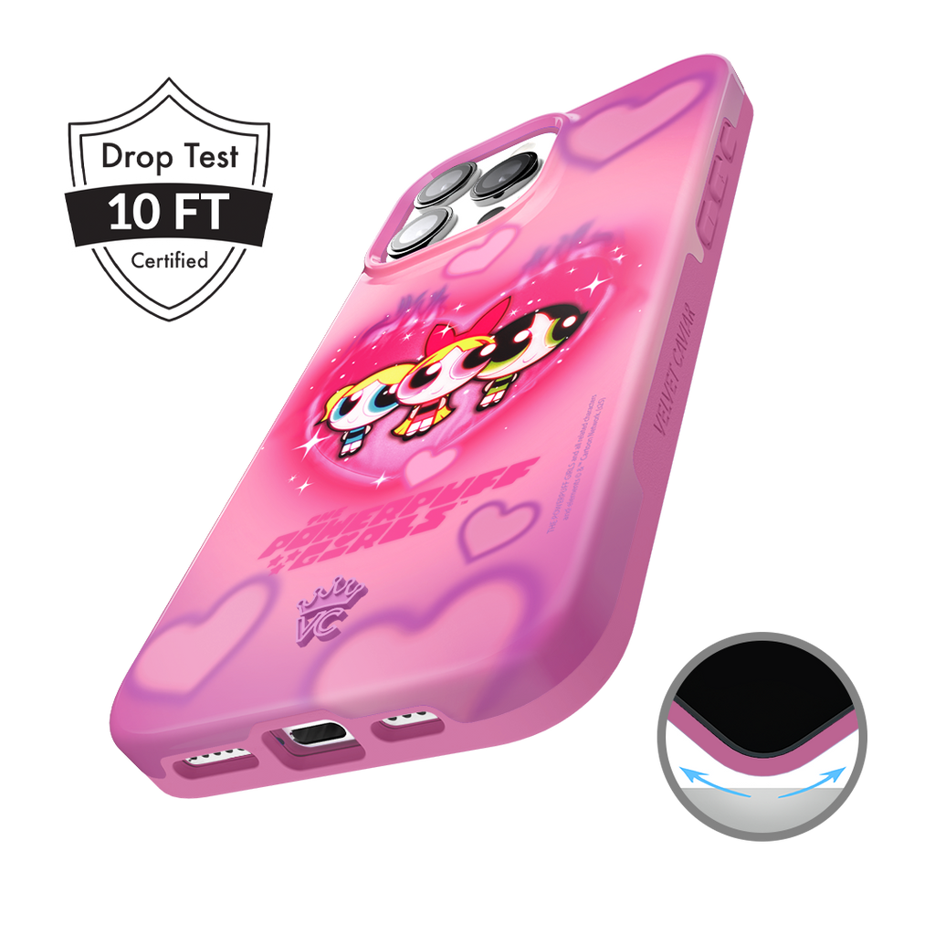 The Powerpuff Girls Airbrush Hearts iPhone Case
