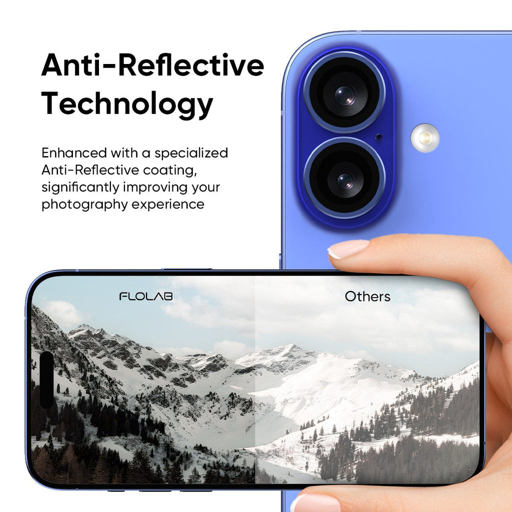 NanoArmour Camera Protector Anti Reflective – iPhone 16 / iPhone 16 Plus (5 Colors)