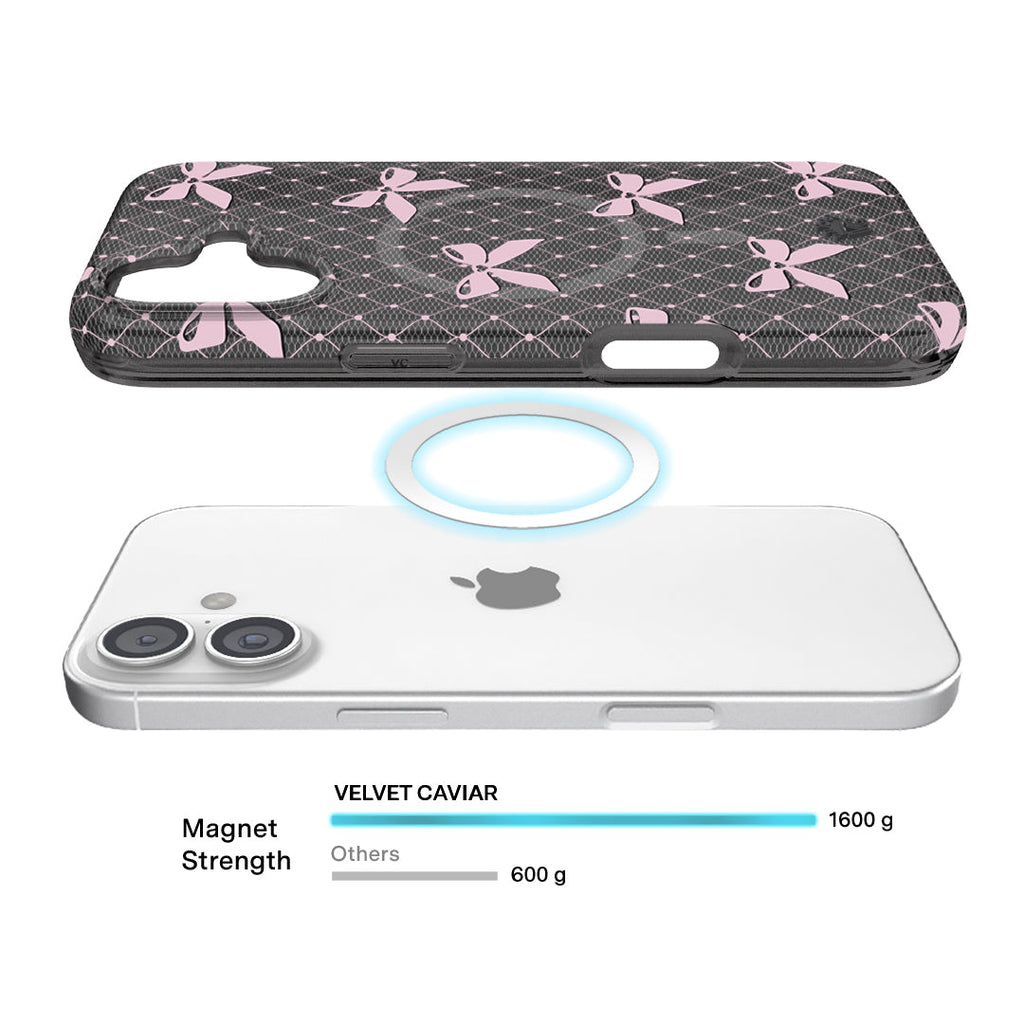 Lacy Pink Bows iPhone Case
