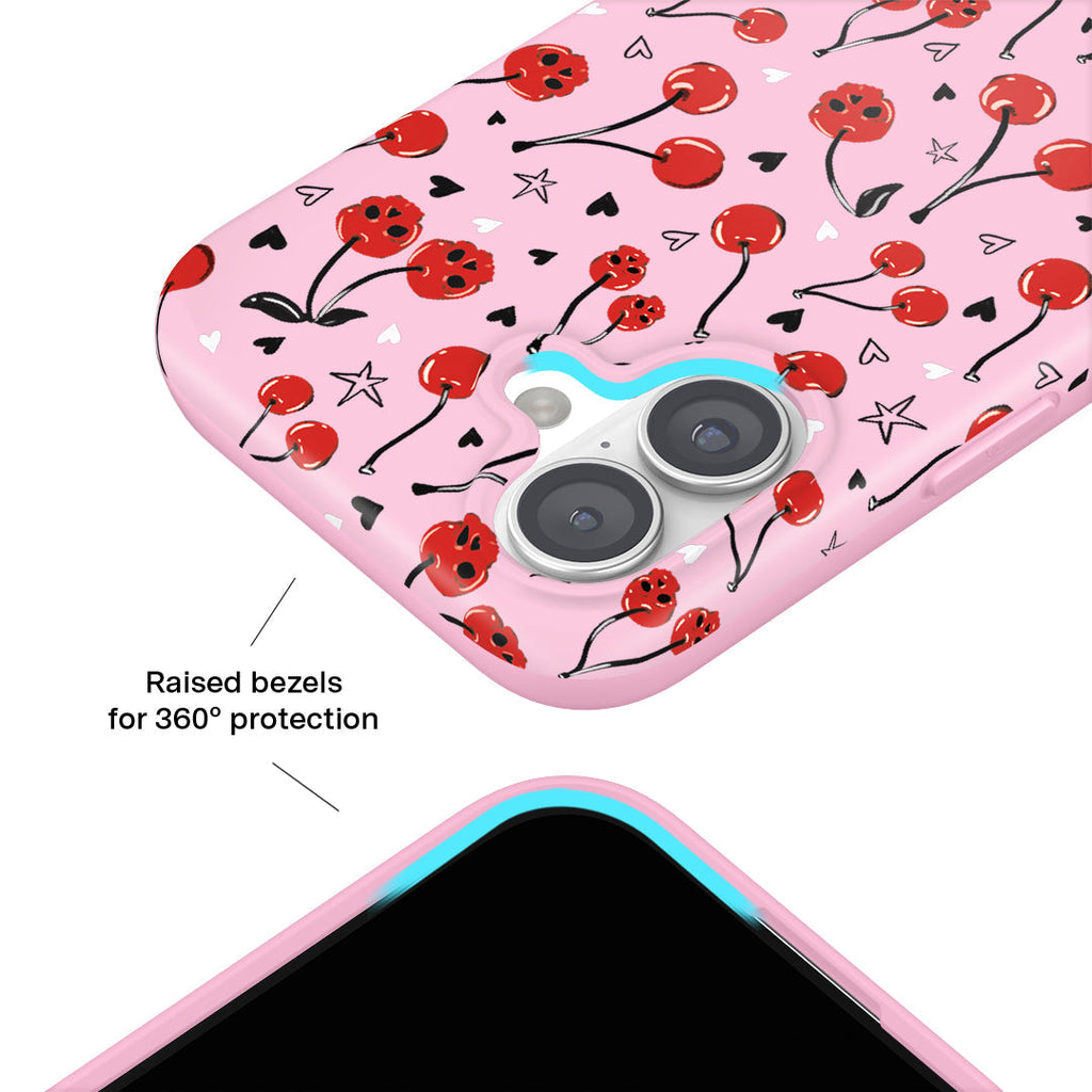 Sour Cherry Skulls iPhone Case