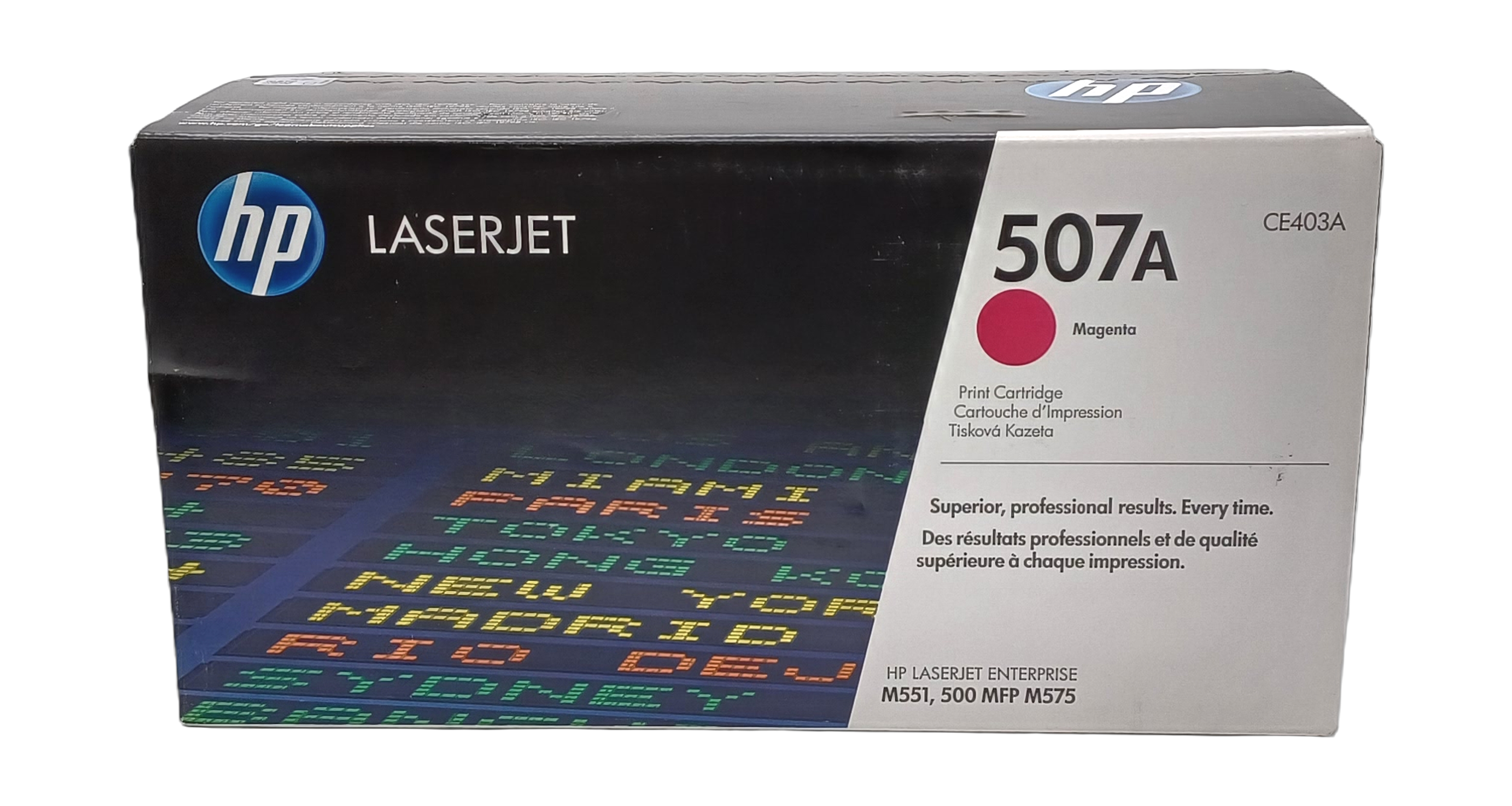 Genuine HP CE403A Magenta Laser Toner Cartidge 507A, Departures Livery