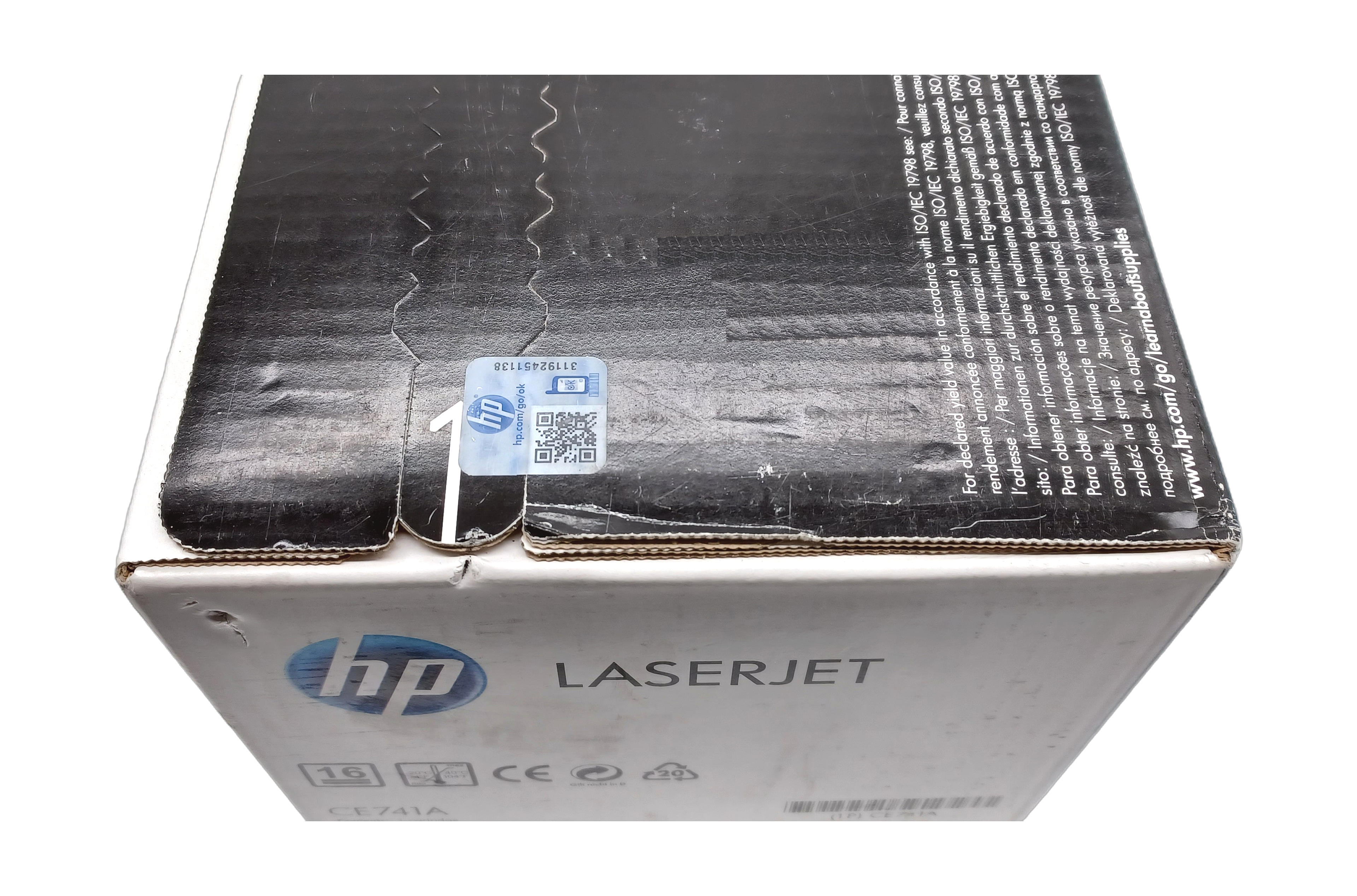 Genuine HP CE741A Cyan Laser Toner Cartridge 307A, Departures Livery