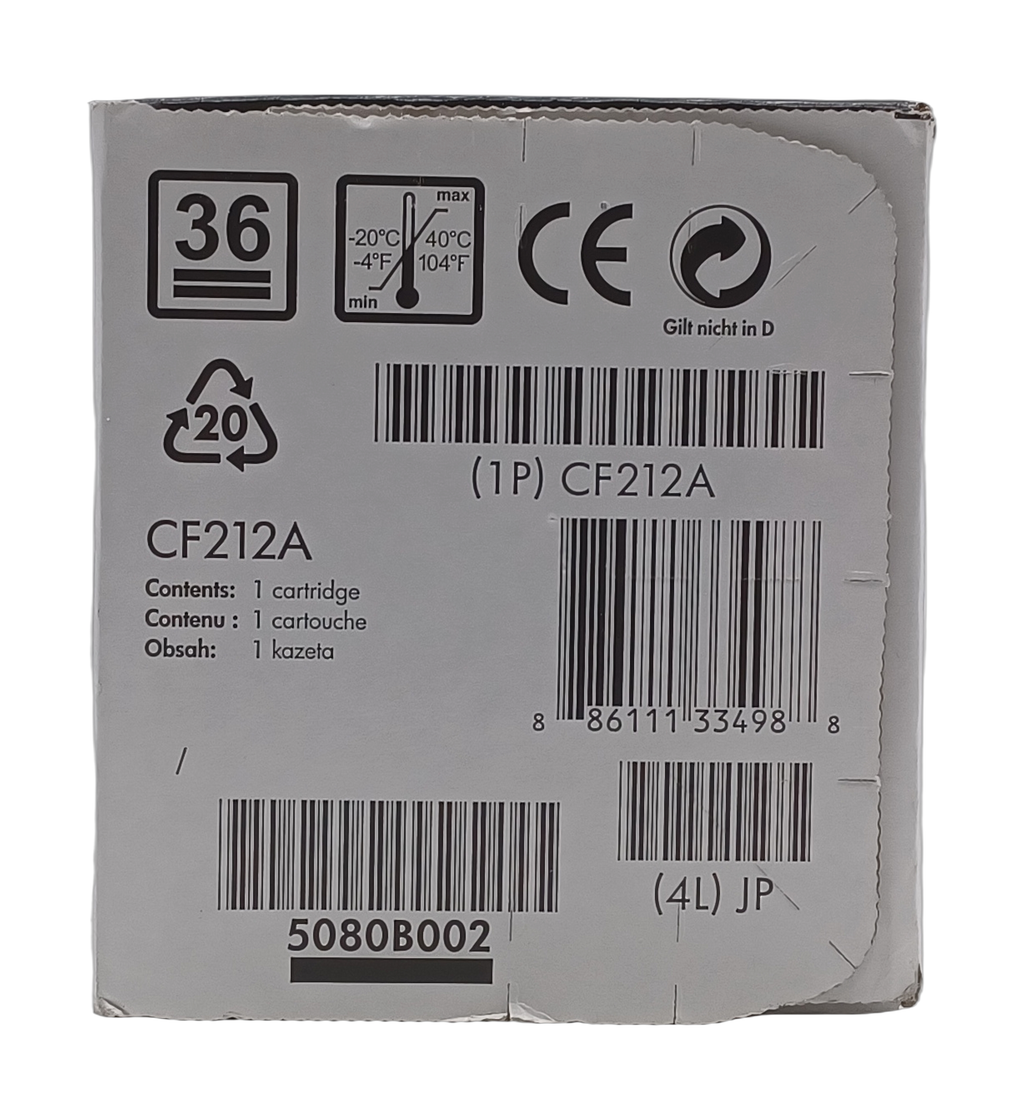 Genuine HP CF212A Yellow Laser Toner Cartidge 131A, Departures Livery