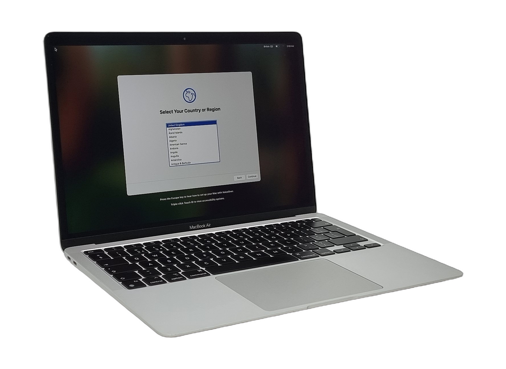 Apple MacBook Air 2020 Laptop, 13" Apple Silicon M1, 8GB RAM, 256GB SSD, Sequoia