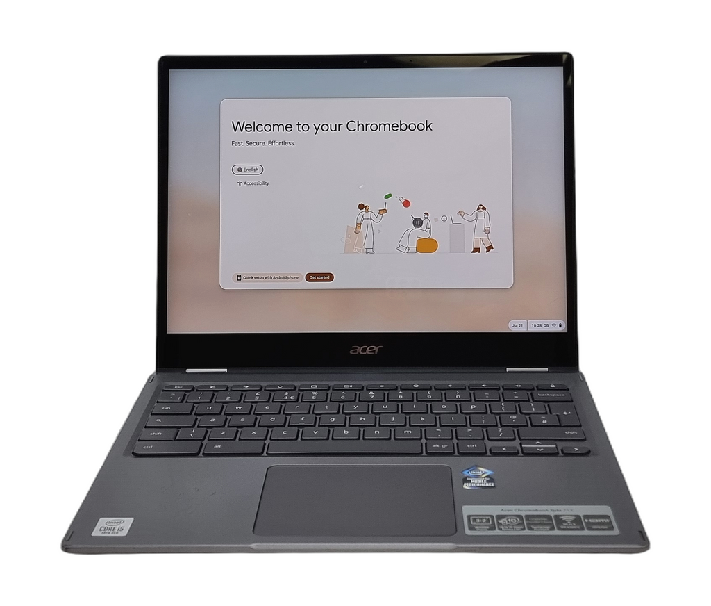 Acer Chromebook Spin 713 2-in-1 Laptop, 13" Core i5 10th Gen, 8GB RAM, 128GB SSD