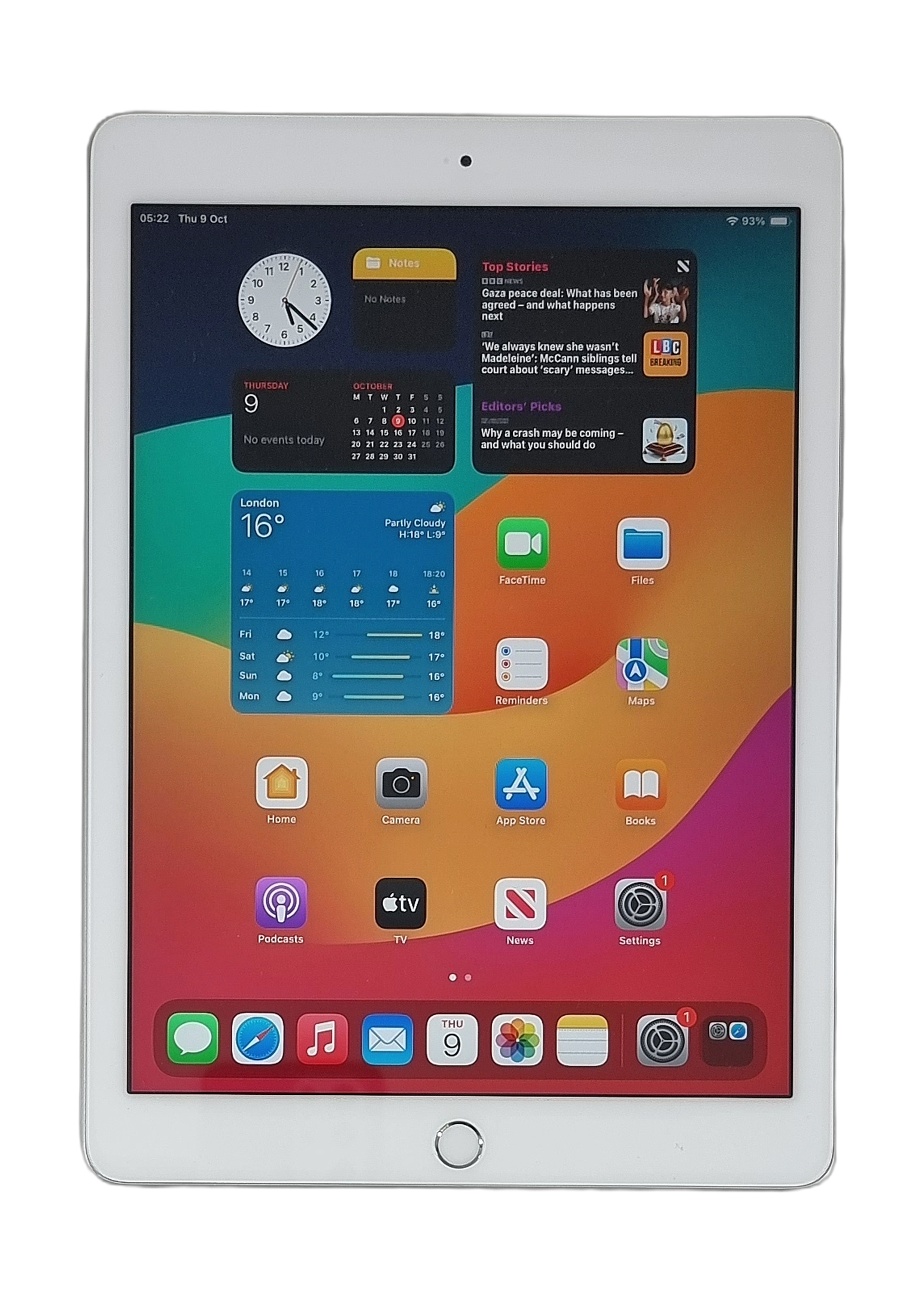Apple iPad 6th Generation Tablet, 32GB, Wi-Fi, Silver, A1893