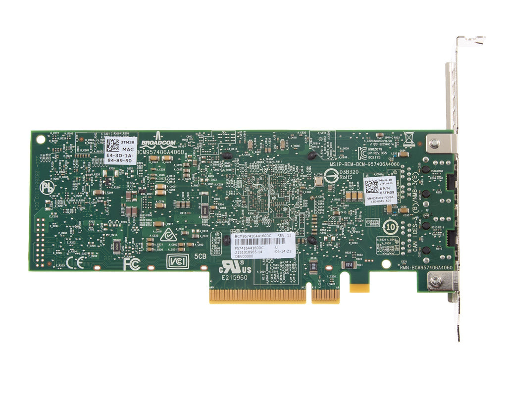 Dell Broadcom 57416 Dual Port 10GB RJ45 Full Height