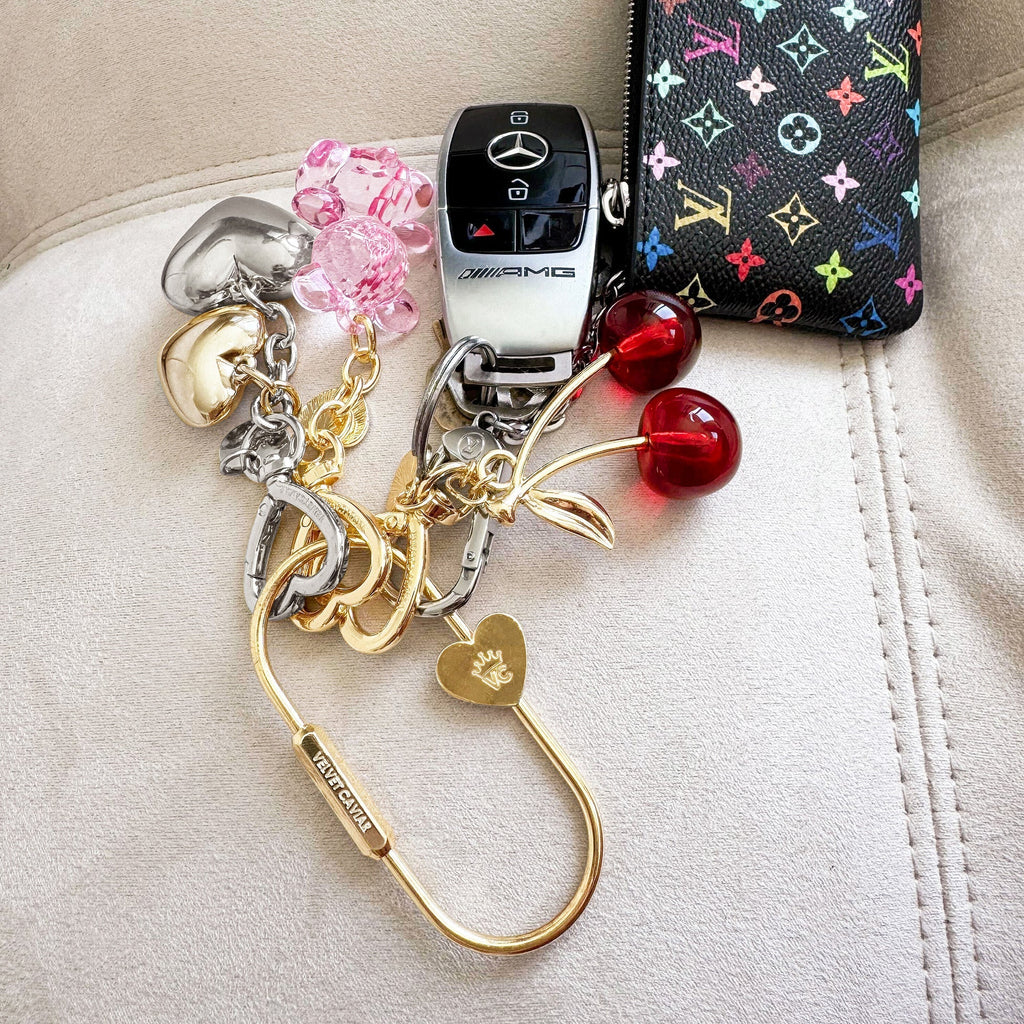 Gold Carabiner Bag Charm