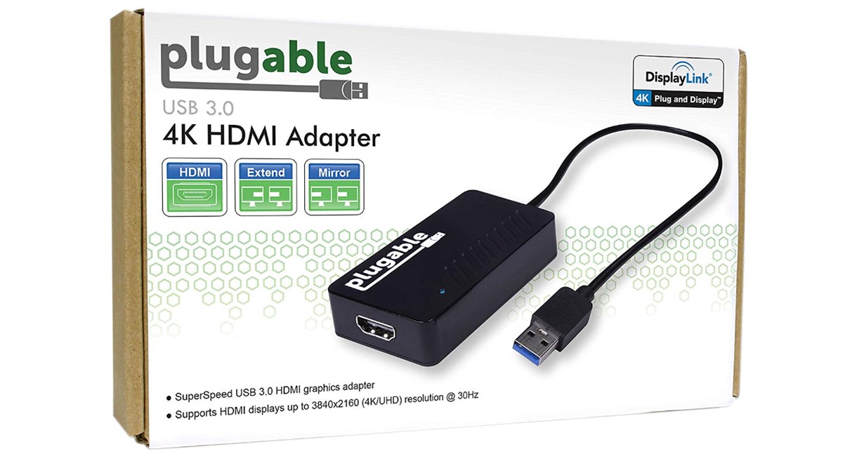 1x USB to HDMI UHD Video Adapter