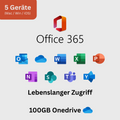 MS Office 365 Pro Plus – Lebenslanges Konto für 5 Geräte (Mac/Win/iOS)