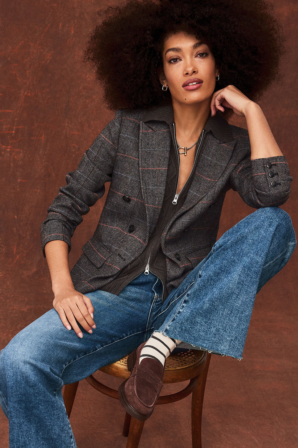 Anessa 31` w Raw Hem Wide Leg Jean - Image 7