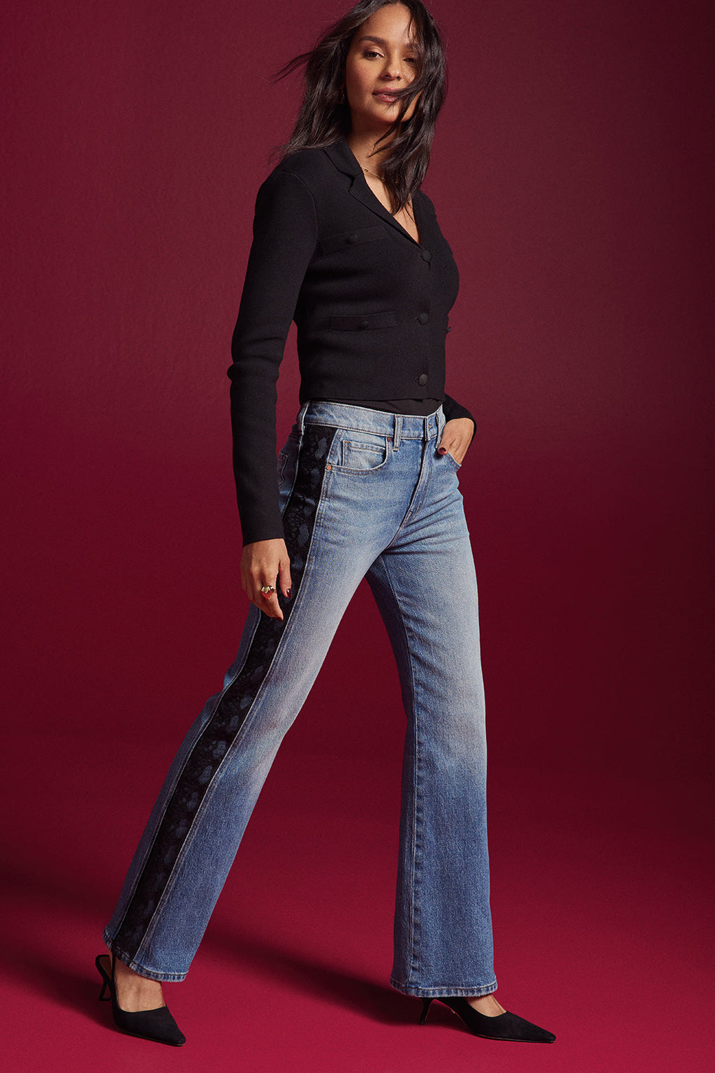 Ever Straight w Lace Inset Jean - Image 7