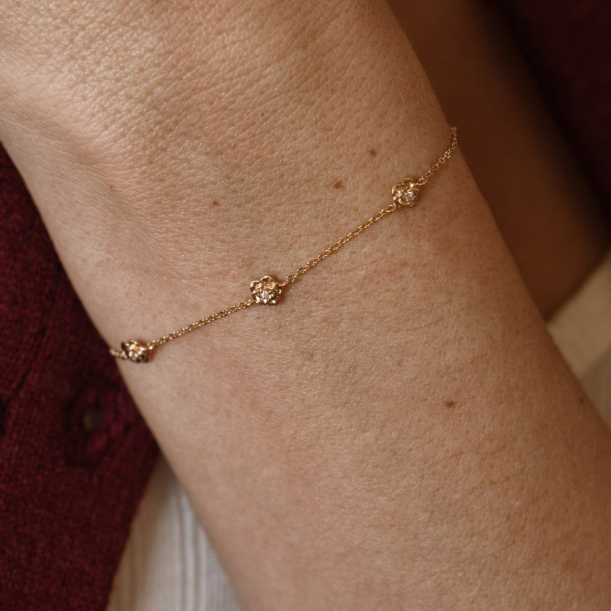 June CZ Birth Flower Station Bracelet - Image 3