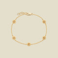 April CZ Birth Flower Station Bracelet