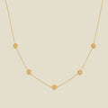 August CZ Birth Flower Station Necklace