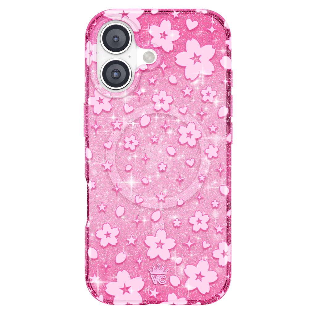 Cherry Blossom Glitter iPhone Case